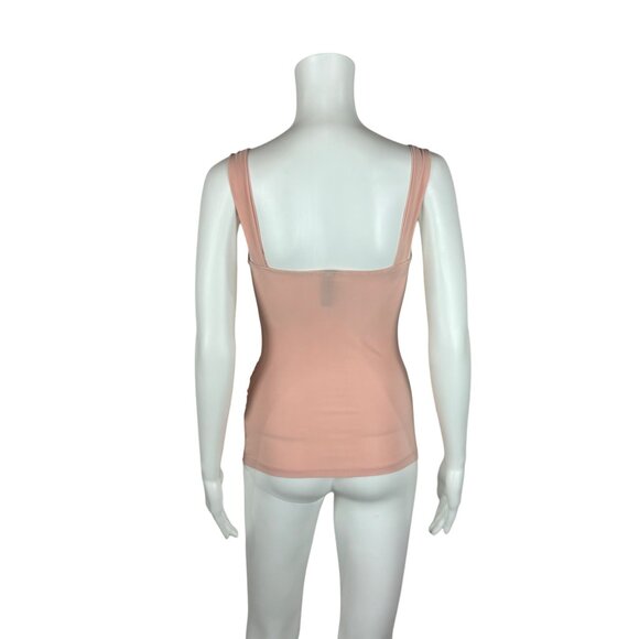 Sabora Tank Top Women's Medium Light Pink Gathered Sweetheart Bustline Pin Up - Picture 6 of 8